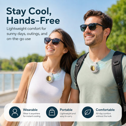 🌀 Little Whirlwind Clip-Waist Neck Fan – Ultra-Quiet Mini Personal Cooling Fan with 3 Speeds & 360° Adjustable Clip