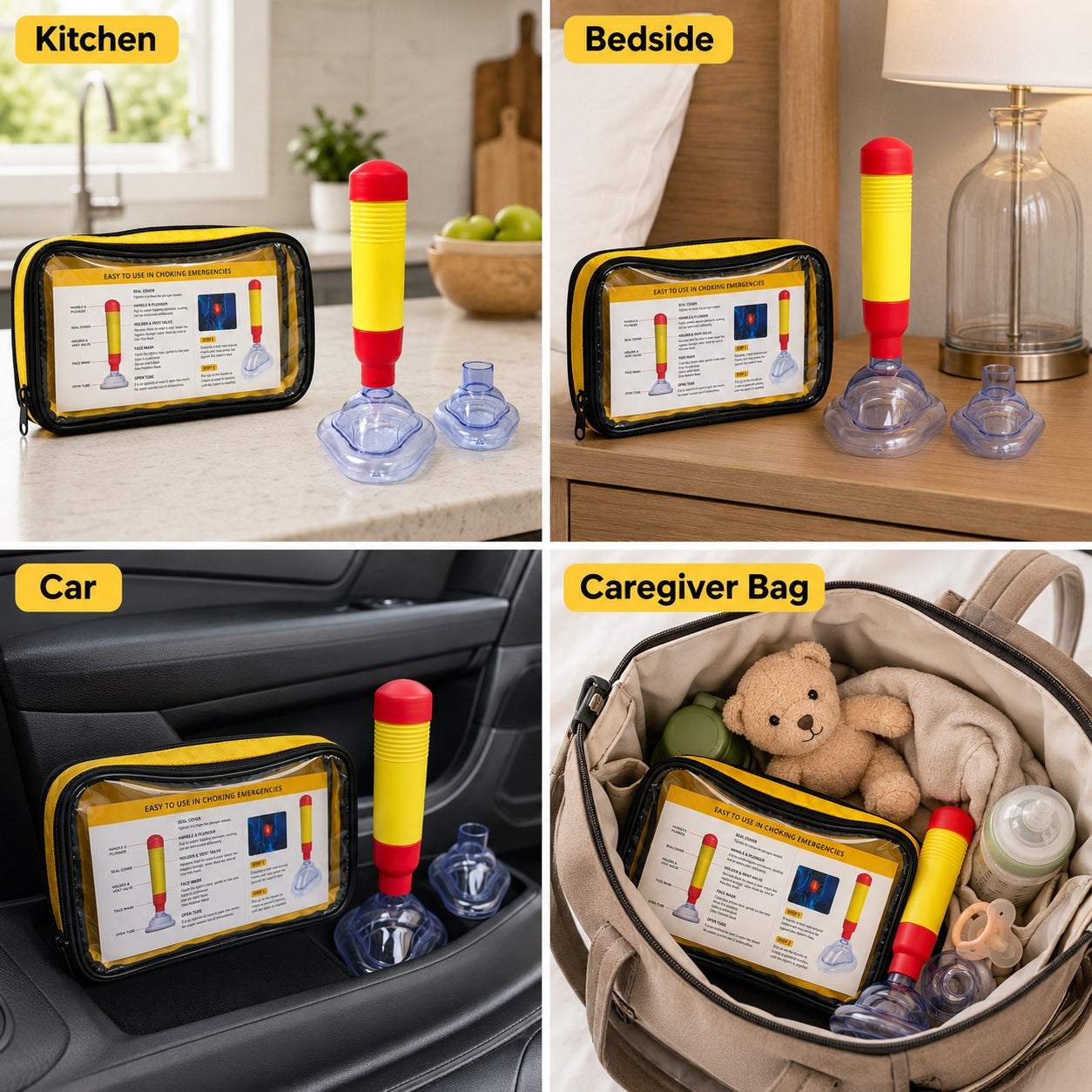 🚨 Emergency Choking Relief Backup Kit – Portable Safety Aid for Home & Travel