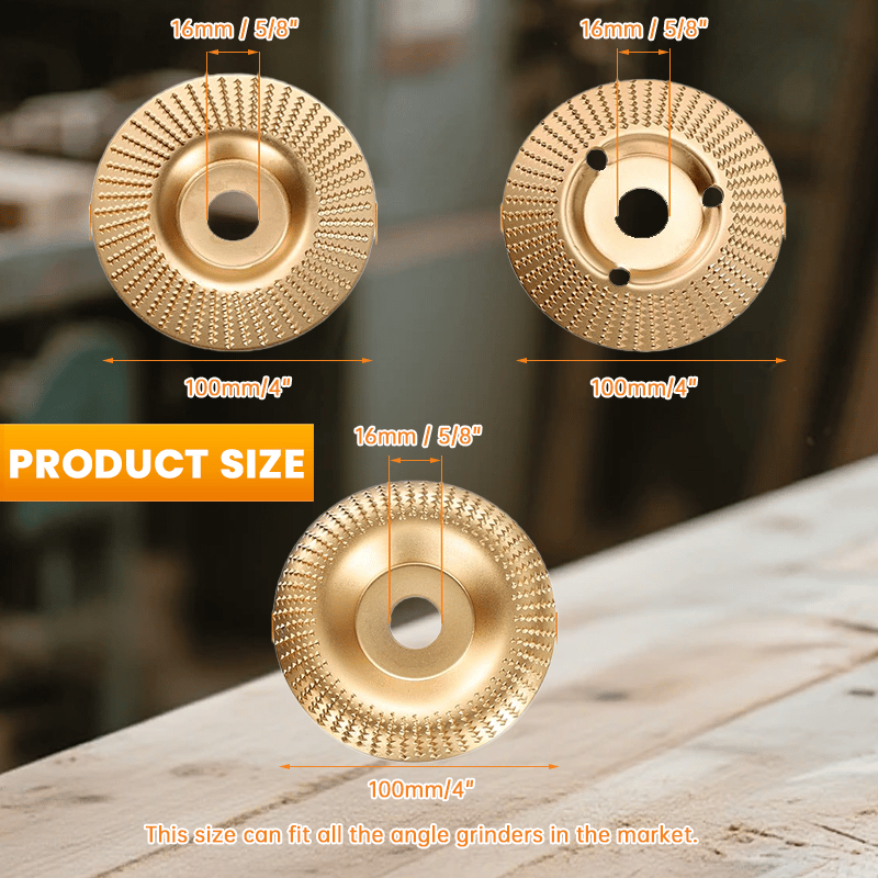 3PCS Wood Carving Disc Set for Angle Grinder