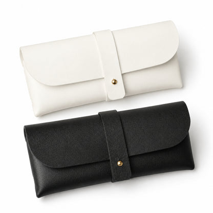 Slim Protective Eyeglass Storage Pouch – Lightweight Leather-Look Glasses Case for Reading Glasses, Sunglasses & Travel