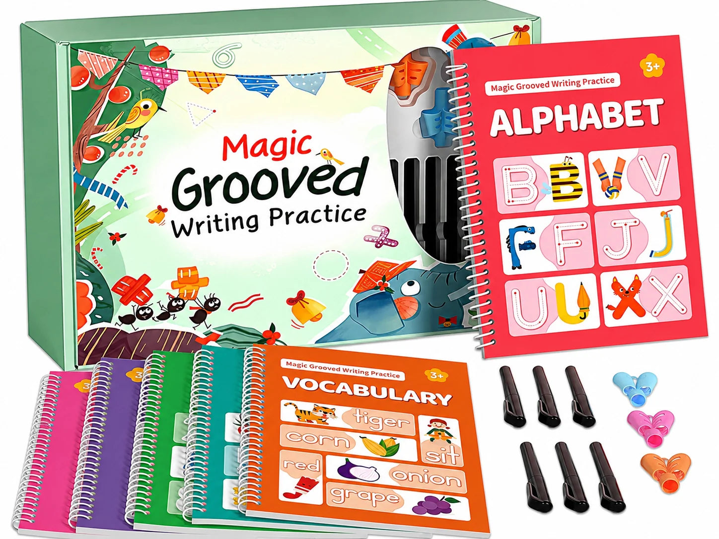 Buy 1 Gift box(6 Books + 6 Magic Pen + 3 Pens Grips)