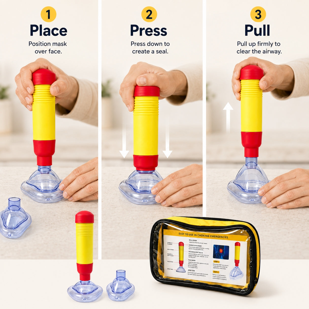 🚨 Emergency Choking Relief Backup Kit – Portable Safety Aid for Home & Travel