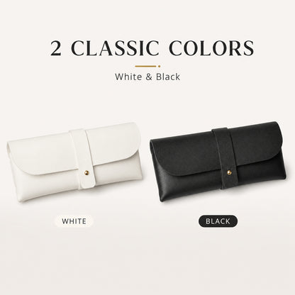 Slim Protective Eyeglass Storage Pouch – Lightweight Leather-Look Glasses Case for Reading Glasses, Sunglasses & Travel