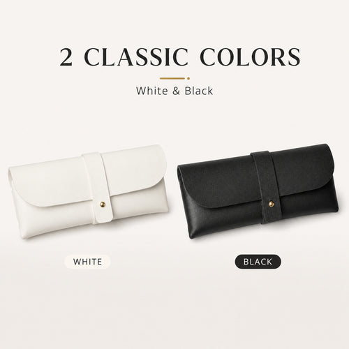 Slim Protective Eyeglass Storage Pouch – Lightweight Leather-Look Glasses Case for Reading Glasses, Sunglasses & Travel