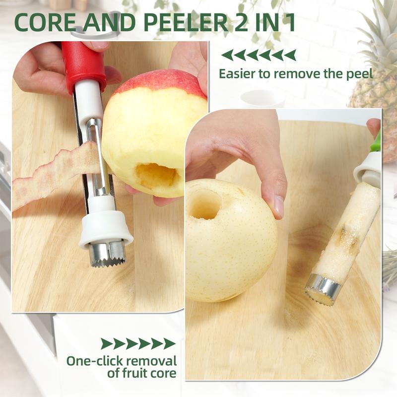 🔥Last Day Buy 1 Get 1 Free $10.49 Each🔥2 in 1 Apple Corer and Peeler - Stainless Steel Fruit Corer