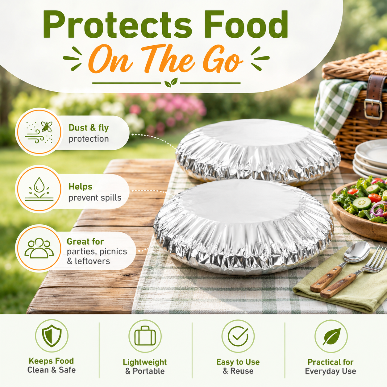 🍽️Insulated Food Cover with Aluminum Lining🔥 Keep Every Meal Warm, Fresh & Ready To Serve