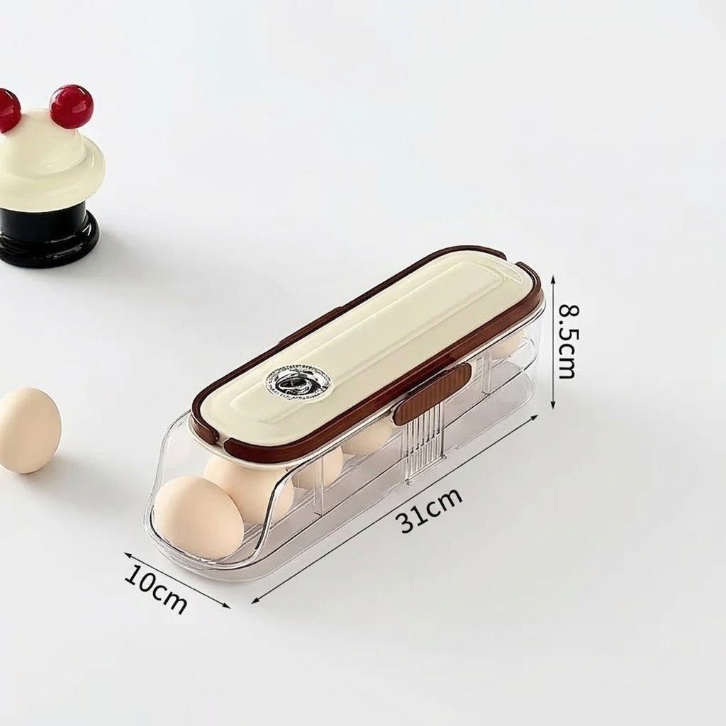Stackable Auto-Rolling Egg Holder with Date Tracker（3 options）