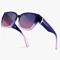 Blue-framed pink