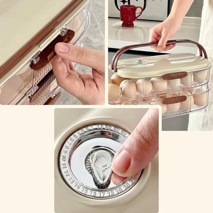 Stackable Auto-Rolling Egg Holder with Date Tracker