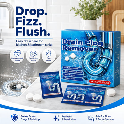 📢📢BUY 2 GET 3 FREE⏰Effervescent Drain Clog Remover Tablets🫧🧼