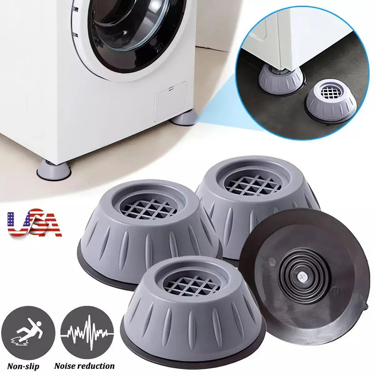 🎖️Anti-Vibration Appliance Pads (4PCS) – Stop Noise, Movement & Shaking