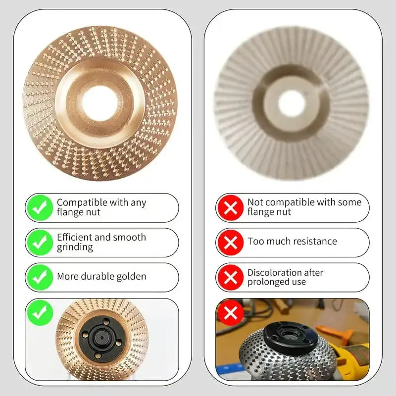 3PCS Wood Carving Disc Set for Angle Grinder
