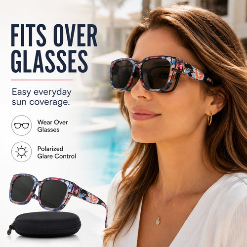 🕶️ Fit-Over Polarized Sunglasses for Women – Wear Over Prescription Glasses