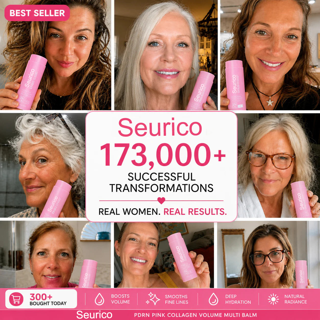 🔥LAST DAY 60% OFF🎁Seurico PDRN Pink Collagen Volume Multi Anti-Aging Balm