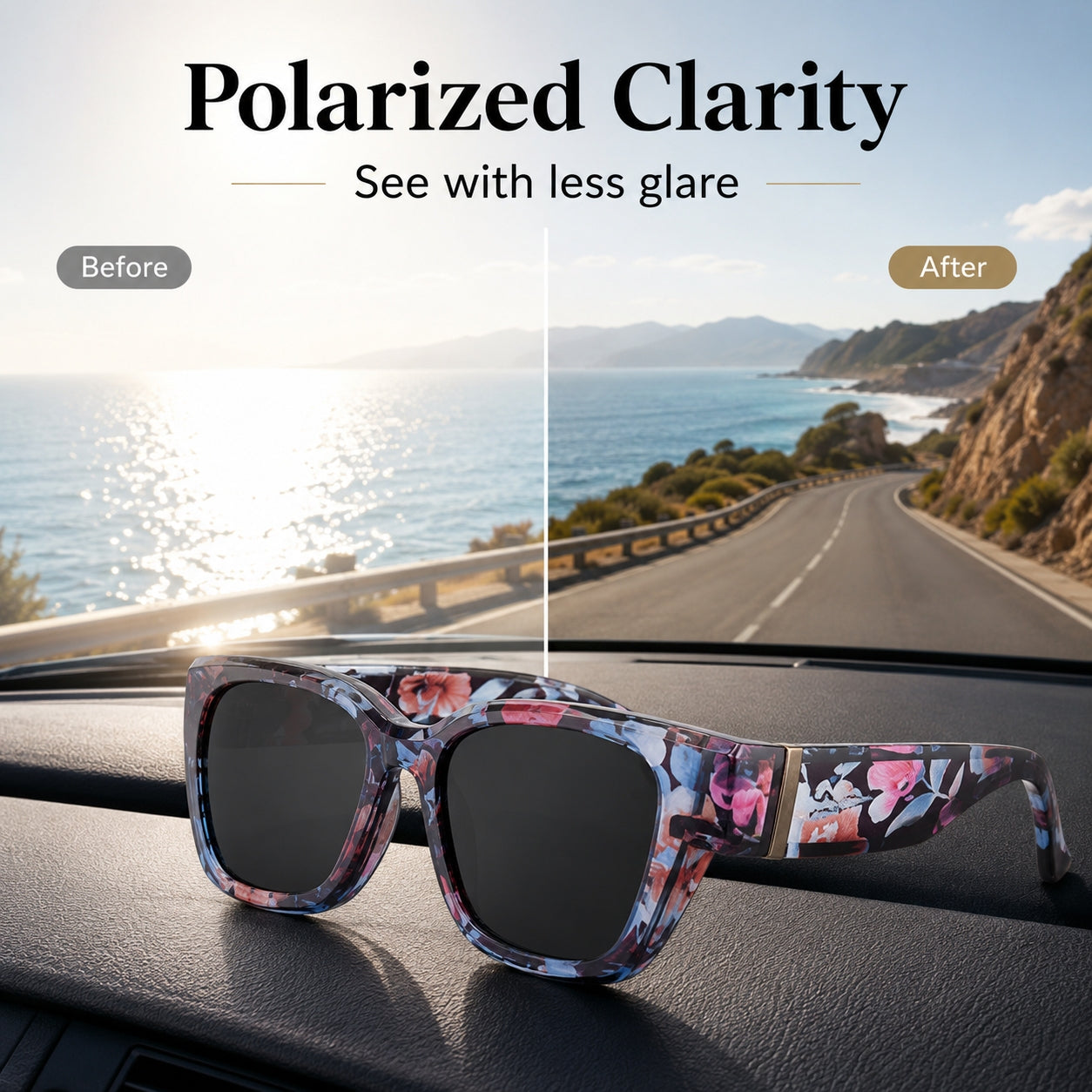 🕶️ Fit-Over Polarized Sunglasses for Women – Wear Over Prescription Glasses