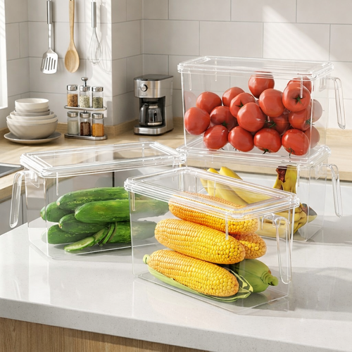 Large Capacity Refrigerator Storage Container with Lid