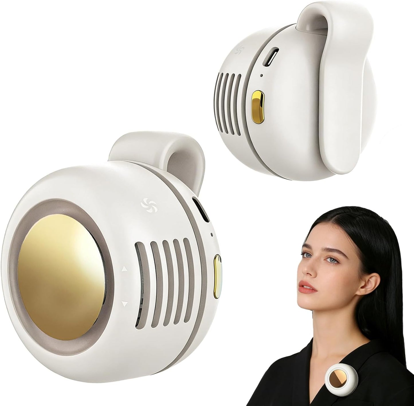 🌀 Little Whirlwind Clip-Waist Neck Fan – Ultra-Quiet Mini Personal Cooling Fan with 3 Speeds & 360° Adjustable Clip